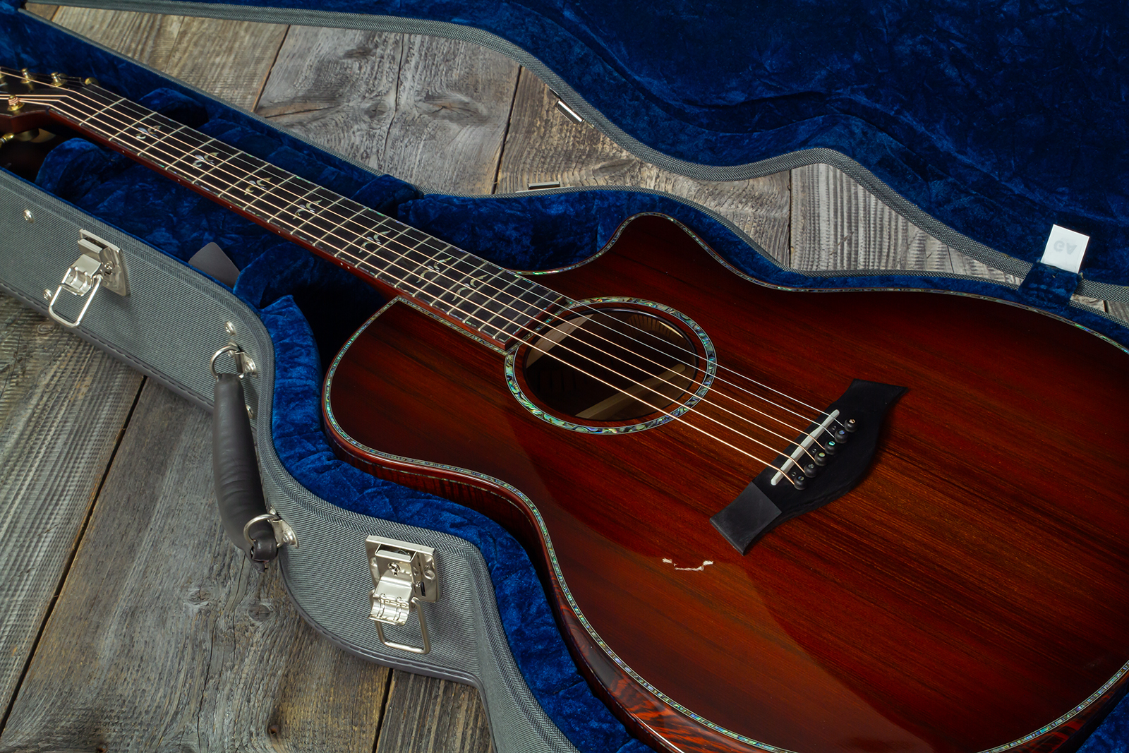Taylor Custom Shop Grand Auditorium Cw Redwood / Koa Eb Es2 #1211143039 #1210103110 - Shaded Edgeburst - Guitarra folk - Variation 13