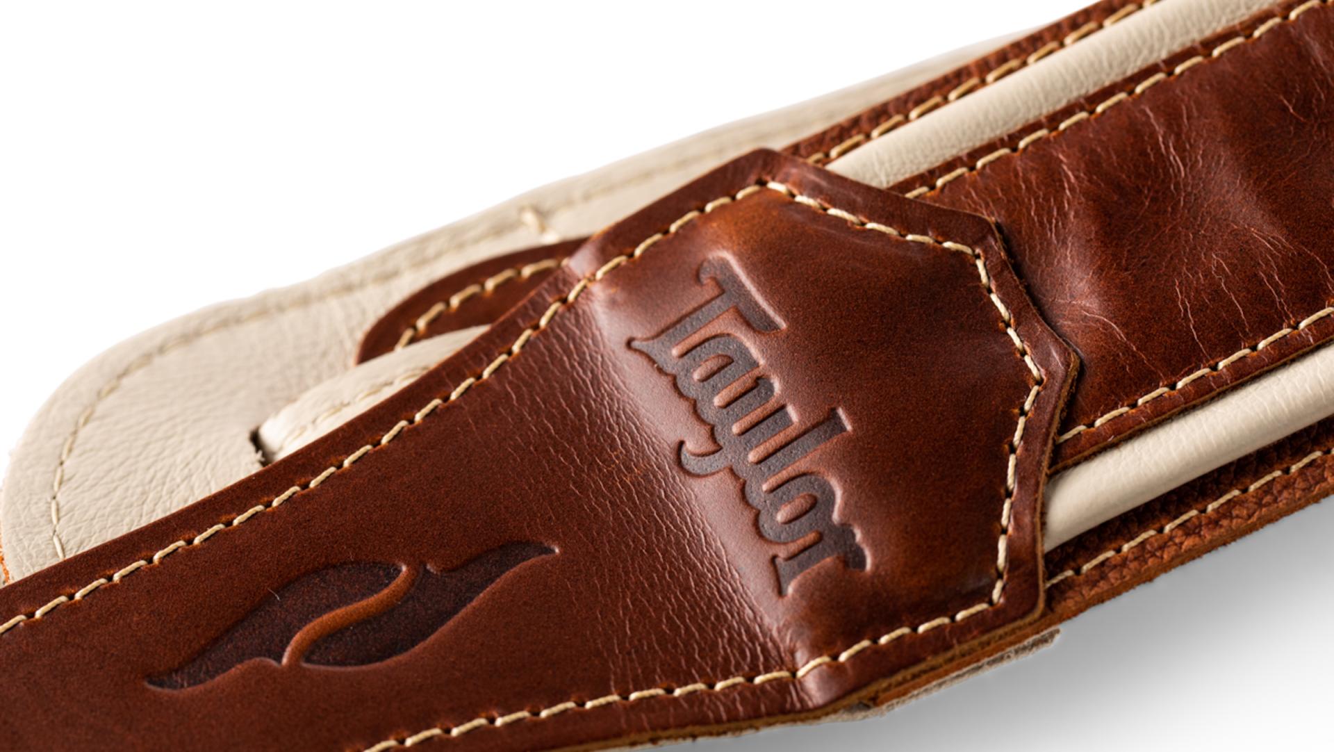 Taylor Element Leather Guitar Strap 2.5-inc Brown/cream 4113-25 Cuir - Correa - Variation 3