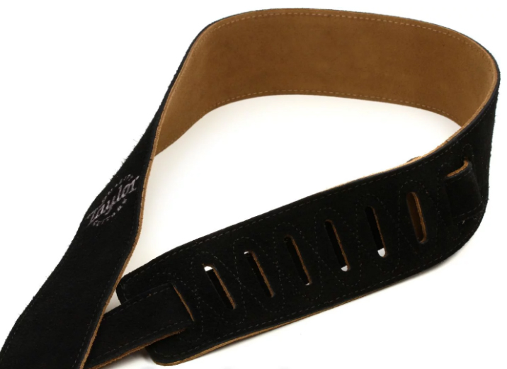 Taylor Strap Embroidered Suede Black 2.5 Inches - Correa - Variation 1