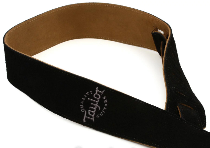 Taylor Strap Embroidered Suede Black 2.5 Inches - Correa - Variation 2