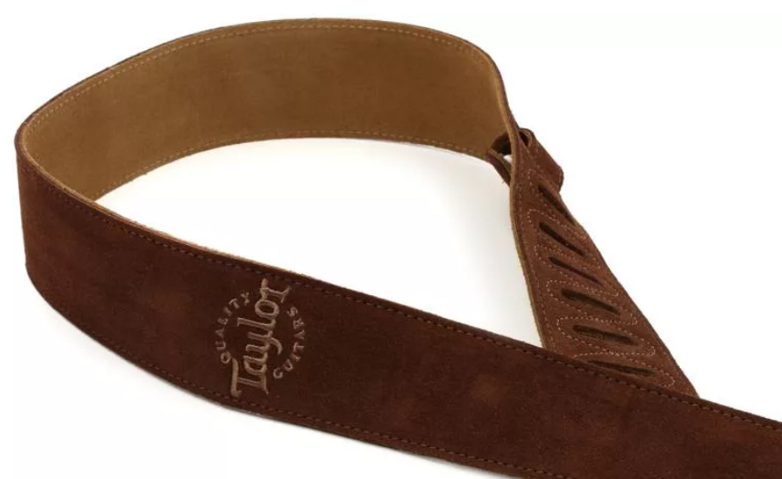 Taylor Strap Embroidered Suede Choc 2.5 Inches - Correa - Variation 1