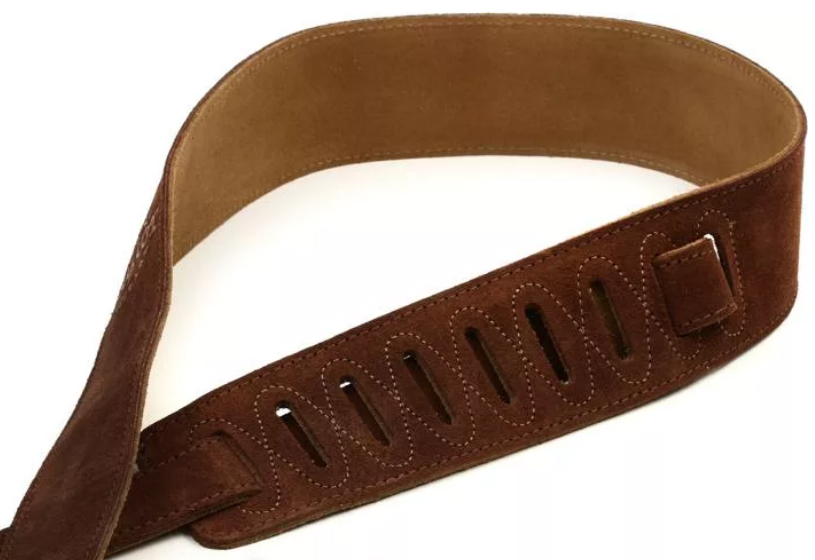 Taylor Strap Embroidered Suede Choc 2.5 Inches - Correa - Variation 2