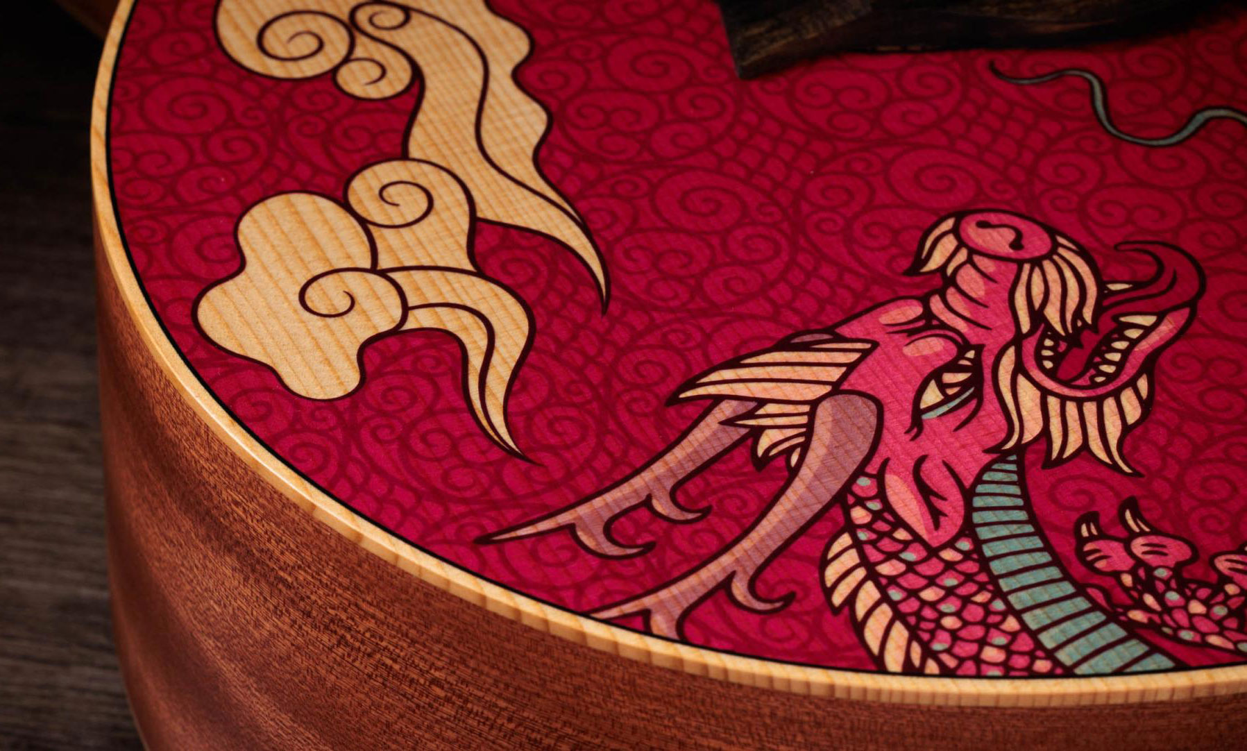 Taylor Gs Mini-e Special Edition Epicea Acajou Eb Esb - Year Of The Dragon - Guitarra folk - Variation 3