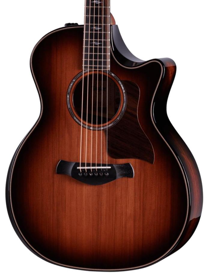 Guitarra folk Taylor Builder's Edition 814ce Honduran Rosewood/Sinker Redwood - Edgeburst