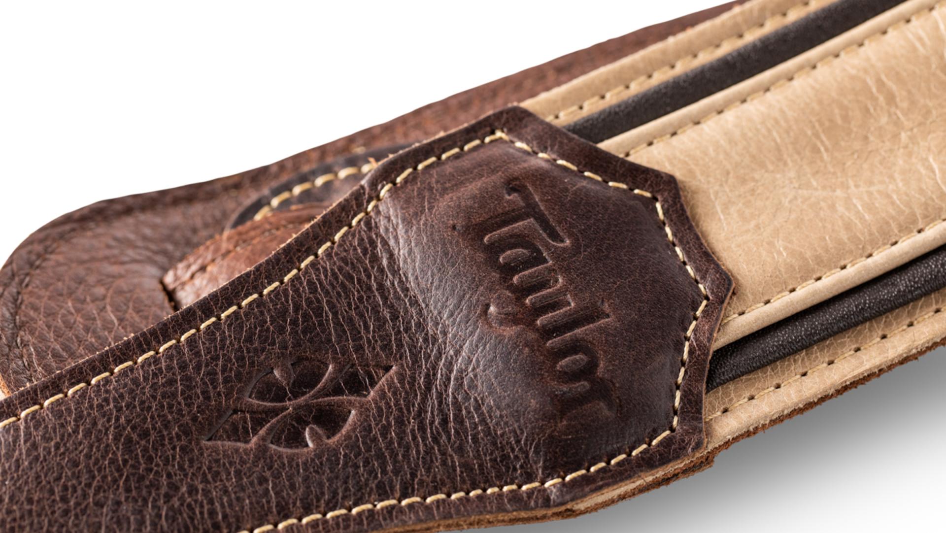Taylor Reflections Leather Guitar Strap 2.5-inc Spruce/ebony 4111-25 Cuir - Correa - Variation 3
