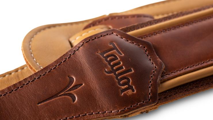 Taylor Spring Vine Strap Med Brown Leather 2.5 Inches Brown Butterscotch Trim - Correa - Variation 2