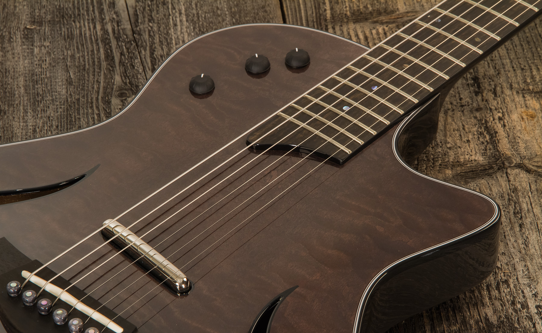 Taylor T5z Ltd Cw Quilt Maple Top Sapele Eb - Shark Gray - Guitarra eléctrica semi caja - Variation 5