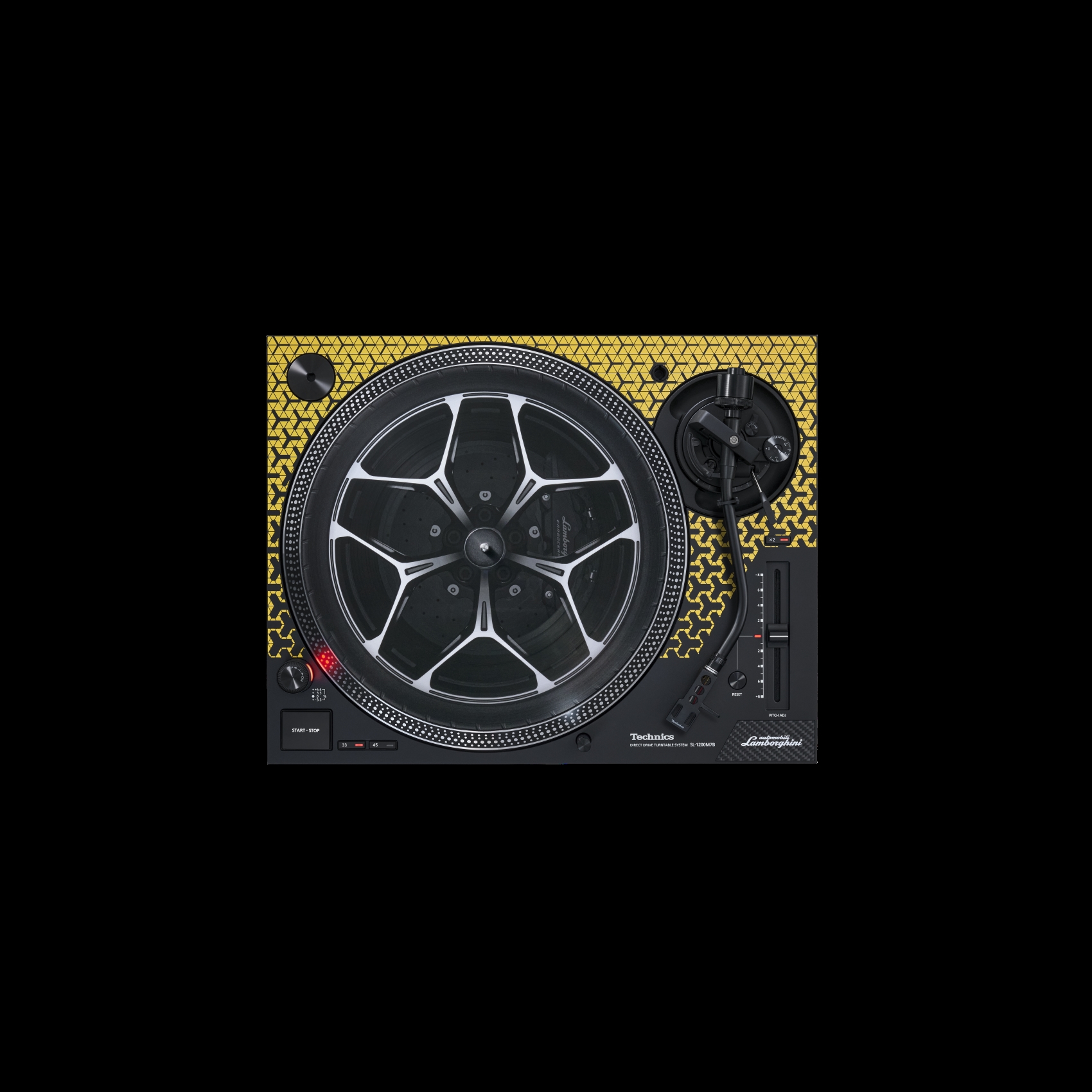 Technics Sl-1200m7b Yellow Lamborghini - Plato de vinilo - Variation 2