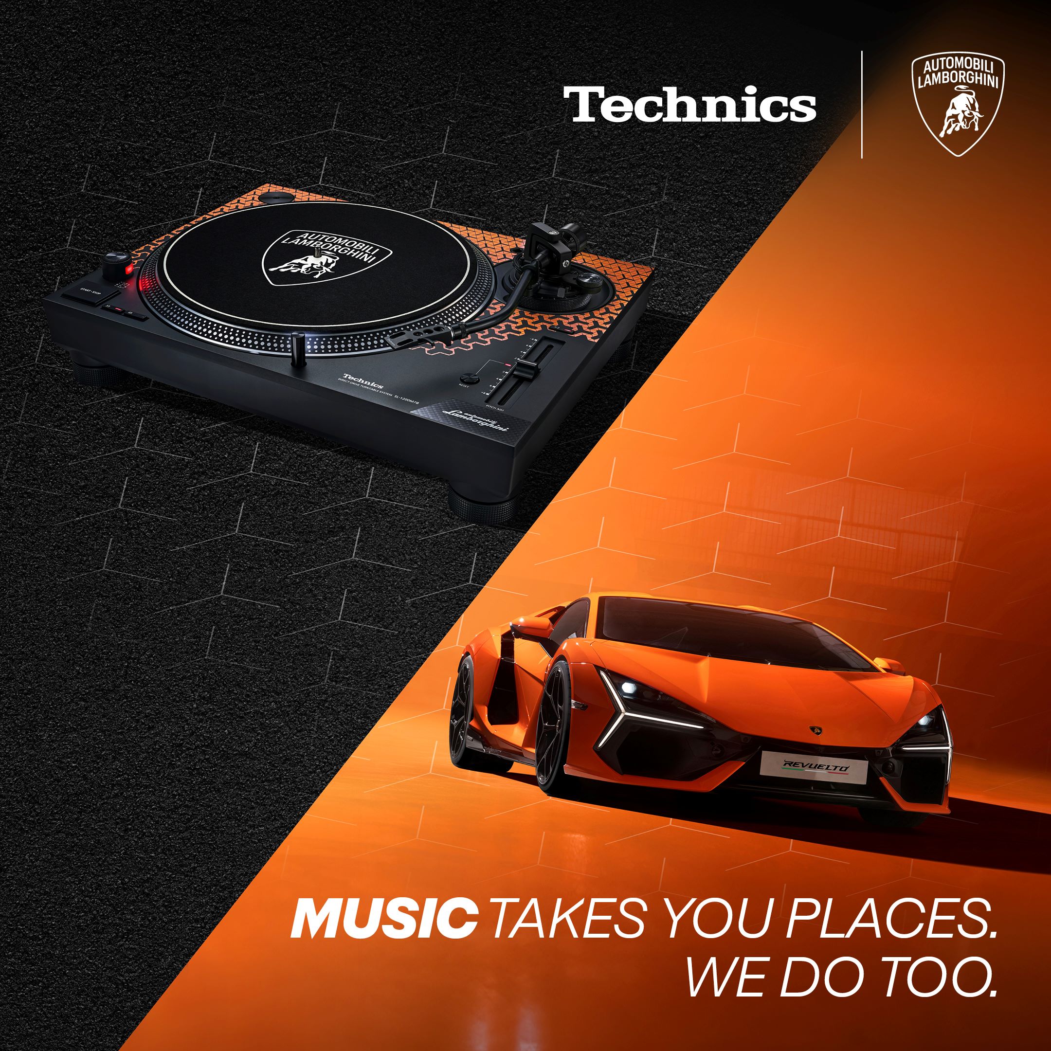 Technics Sl-1200m7b Yellow Lamborghini - Plato de vinilo - Variation 4