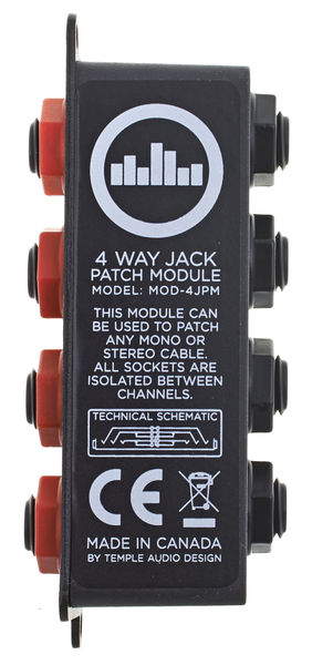 Temple Audio Design 4-way Jack Patch Mini Module - Mas accesorios para efectos - Variation 2