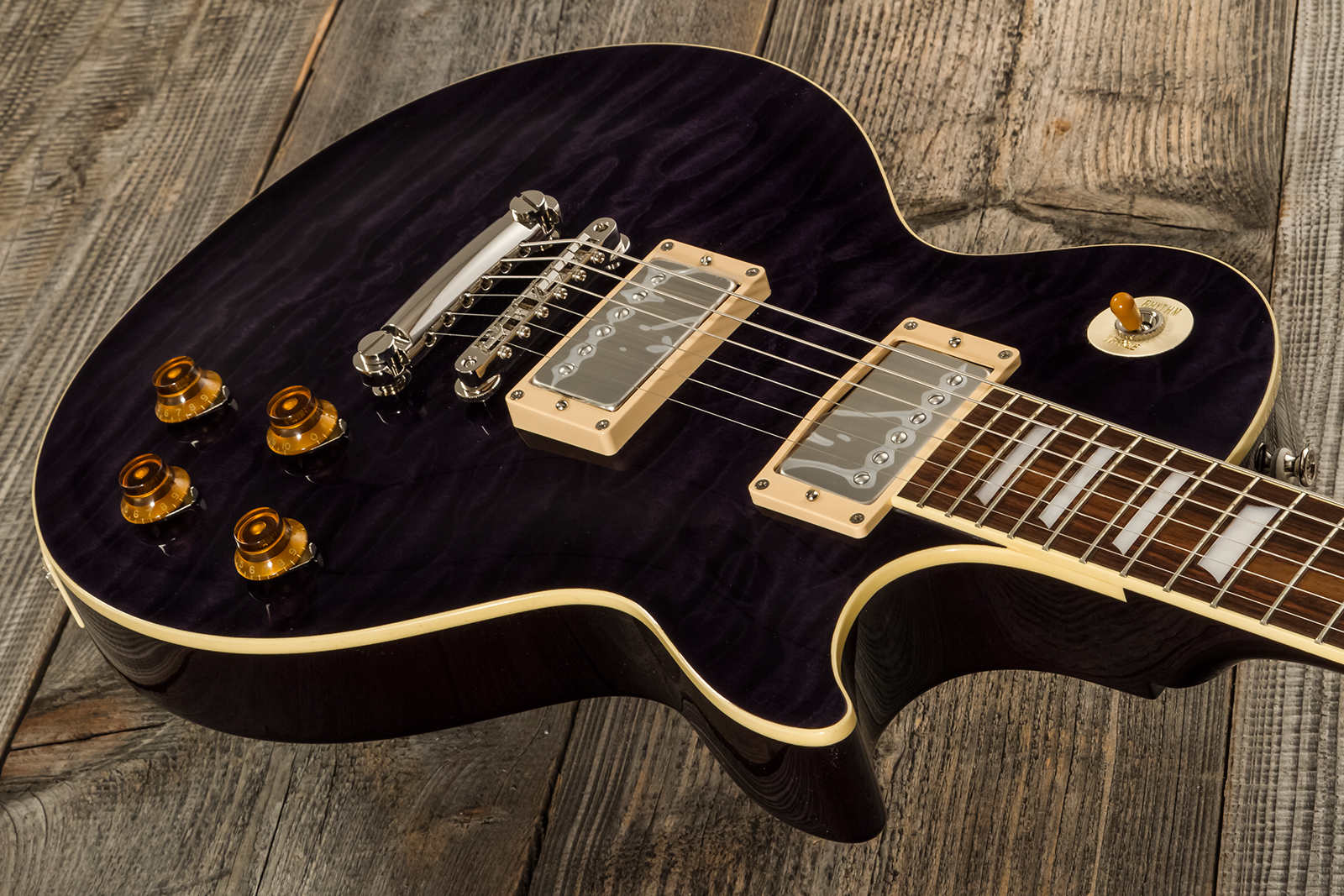 Tokai Love Rock Ls101q Jap 2h Ht Rw #2450033 - See Through Black - Guitarra eléctrica de corte único. - Variation 2