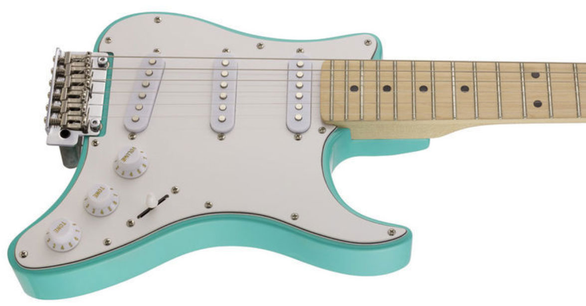 Traveler Guitar Travelcaster Deluxe Sss Trem Wal +housse - Surf Green - Guitarra eléctrica de viaje - Variation 1