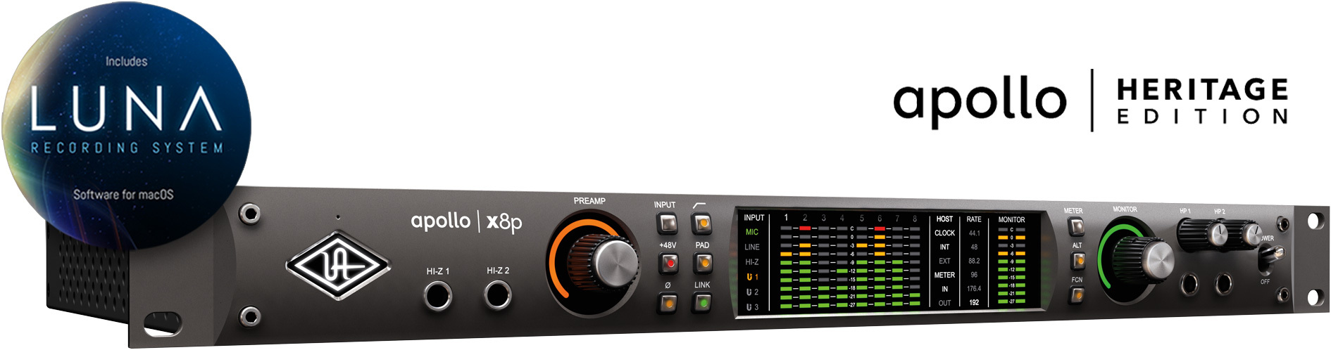 Universal Audio Apollo X8p Heritage Edition - Interface de audio thunderbolt - Main picture