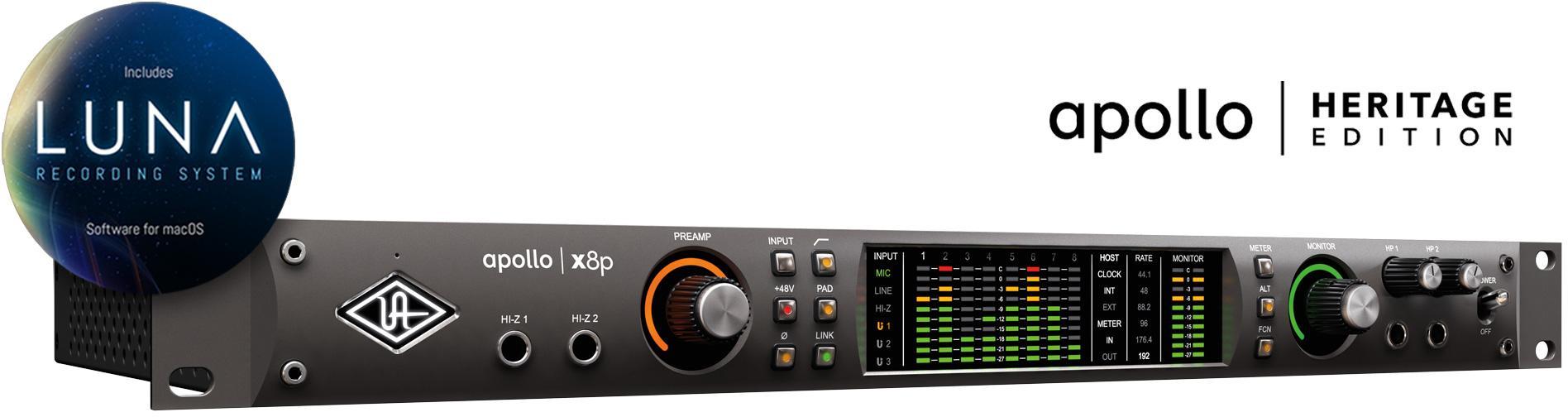 Interface de audio thunderbolt Universal audio Apollo x8p Heritage edition