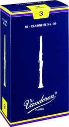 Caña para clarinete Vandoren Traditionnelles Caja de 10 Cañas de Clarinete Sib n.1,5