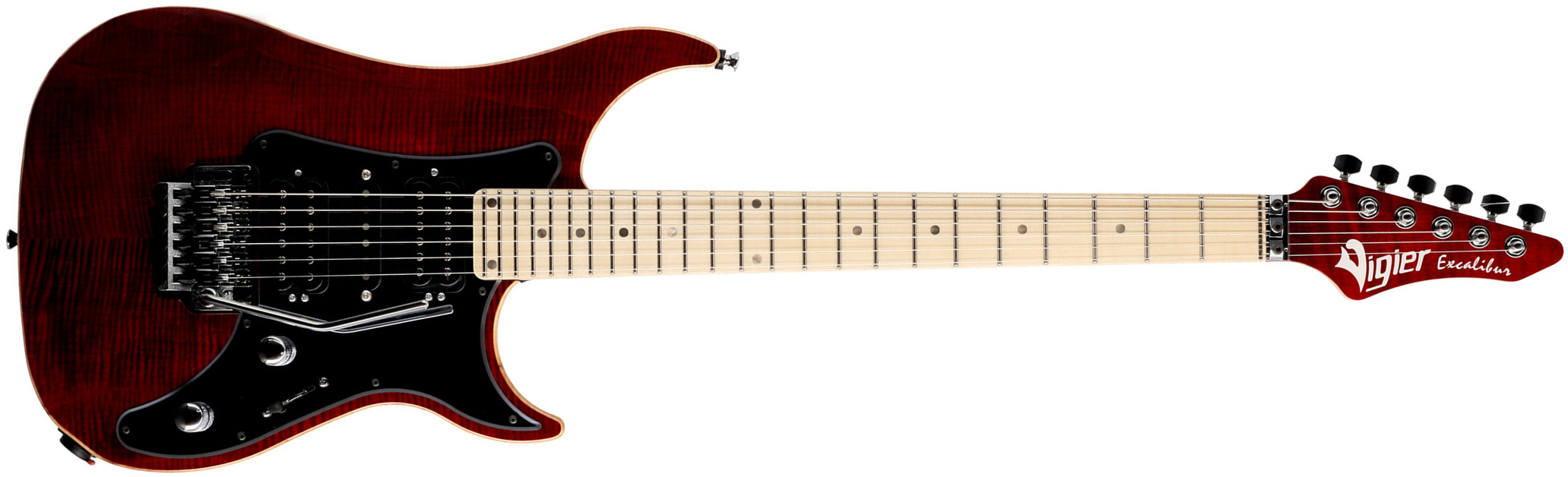 Vigier Excalibur Custom Hsh Fr Mn - Ruby - Guitarra eléctrica con forma de str. - Main picture