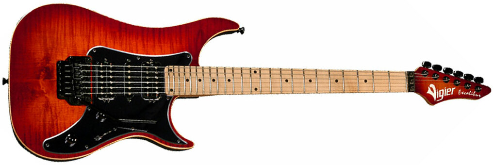 Vigier Excalibur Custom Hsh Mn - Mysterious Red - Guitarra eléctrica con forma de str. - Main picture