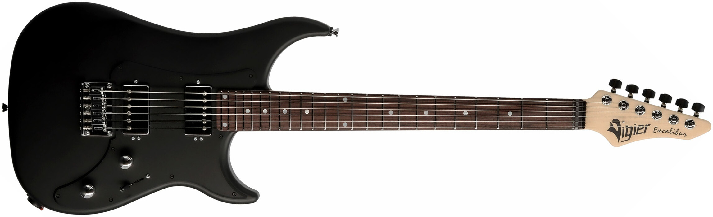 Vigier Excalibur Indus 2h Ht Rw - Black Matte - Guitarra eléctrica de doble corte - Main picture