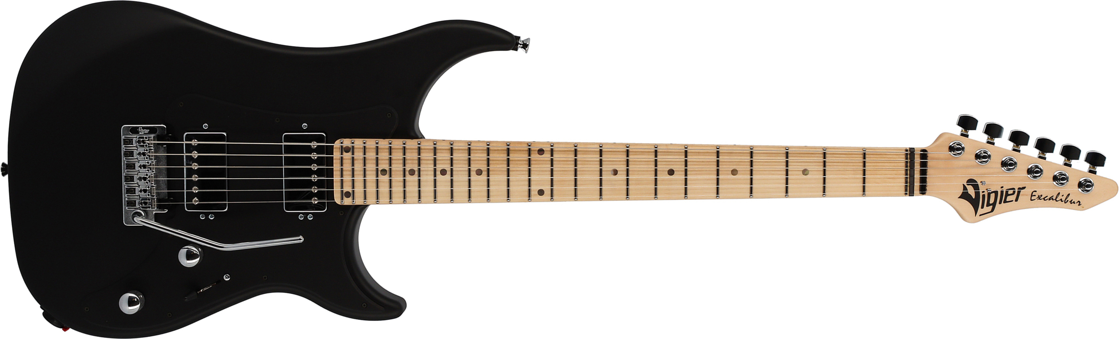 Vigier Excalibur Indus 2h Trem Mn - Black Matte - Guitarra eléctrica de doble corte - Main picture