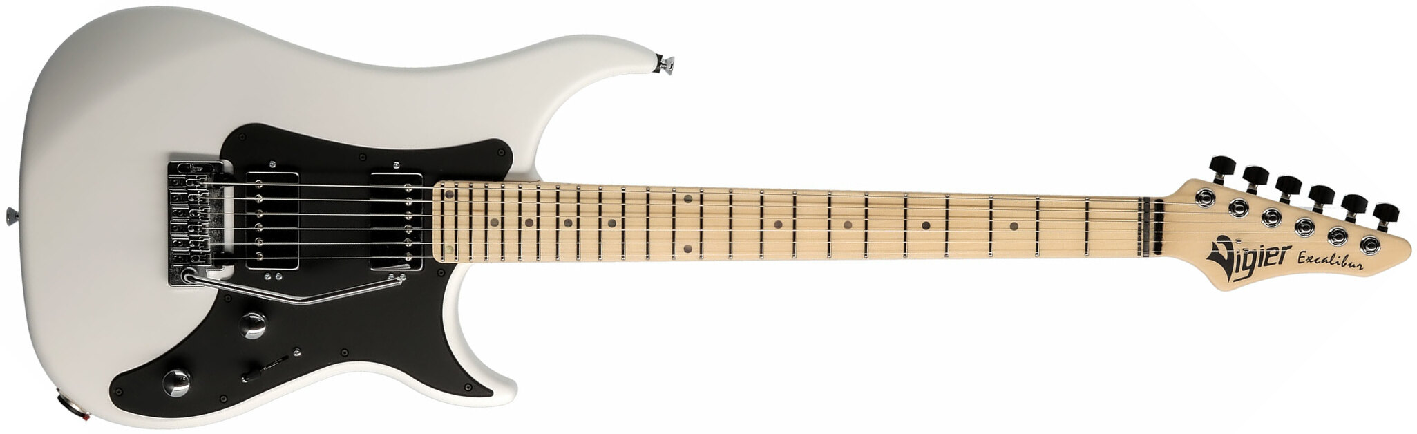 Vigier Excalibur Indus Hh Trem Mn - White - Guitarra eléctrica de doble corte - Main picture