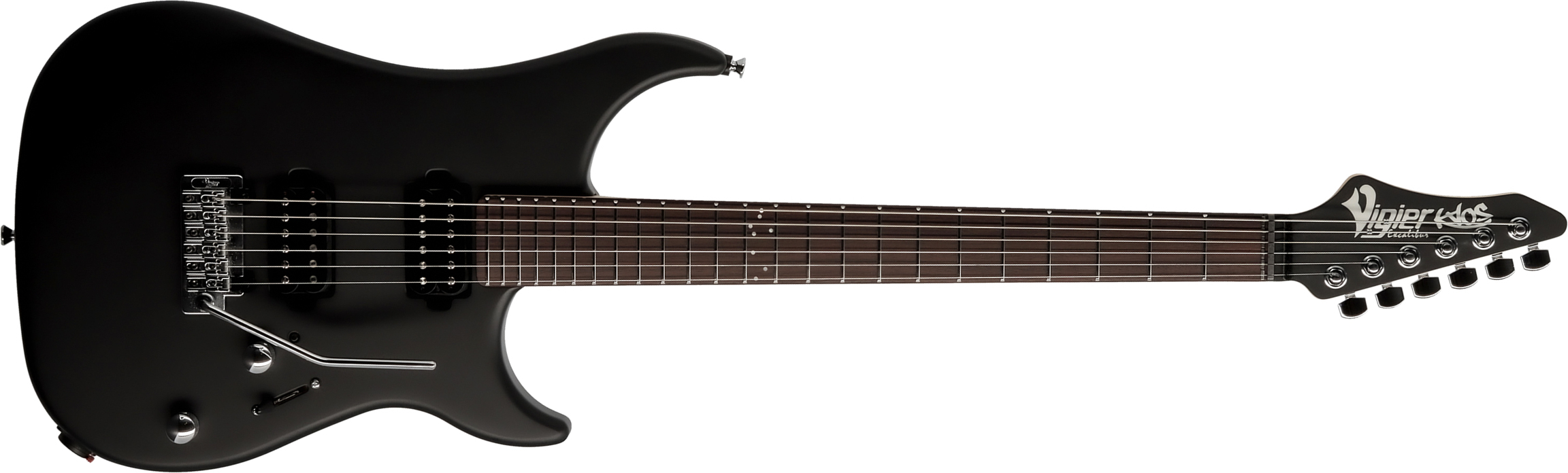 Vigier Excalibur Kaos Hh Trem Rw - Black Matte - Guitarra eléctrica con forma de str. - Main picture