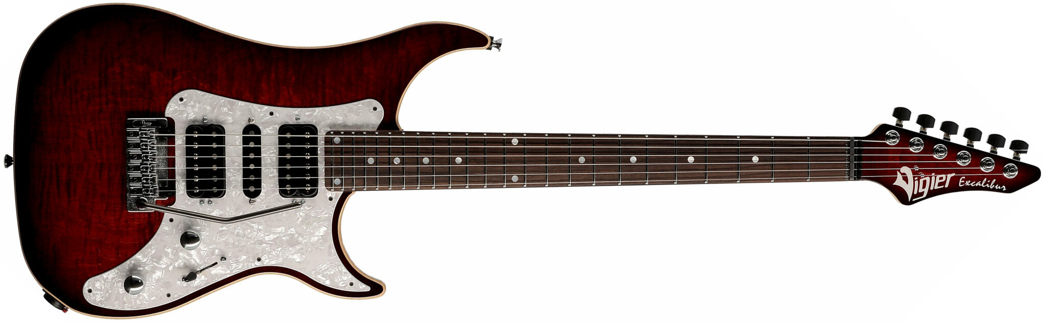 Vigier Excalibur Speciaal Hsh Trem Rw - Mysterious Red - Guitarra electrica metalica - Main picture