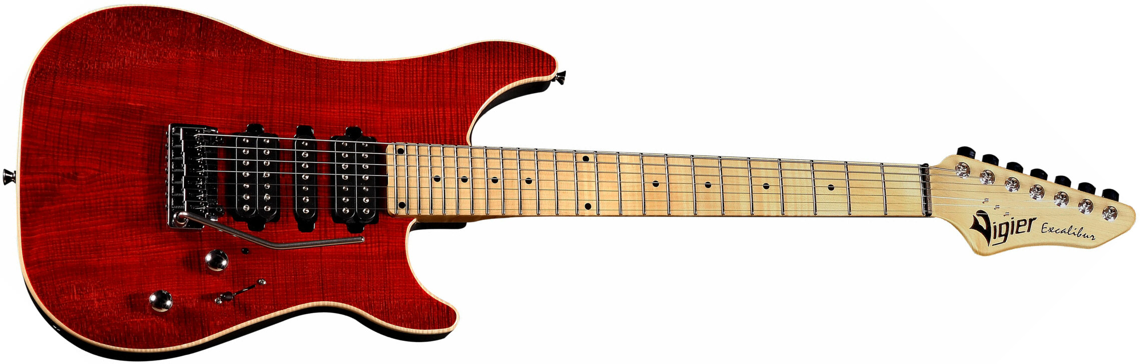 Vigier Excalibur Special 7 Hsh Trem Mn - Ruby - Guitarra eléctrica de 7 cuerdas - Main picture