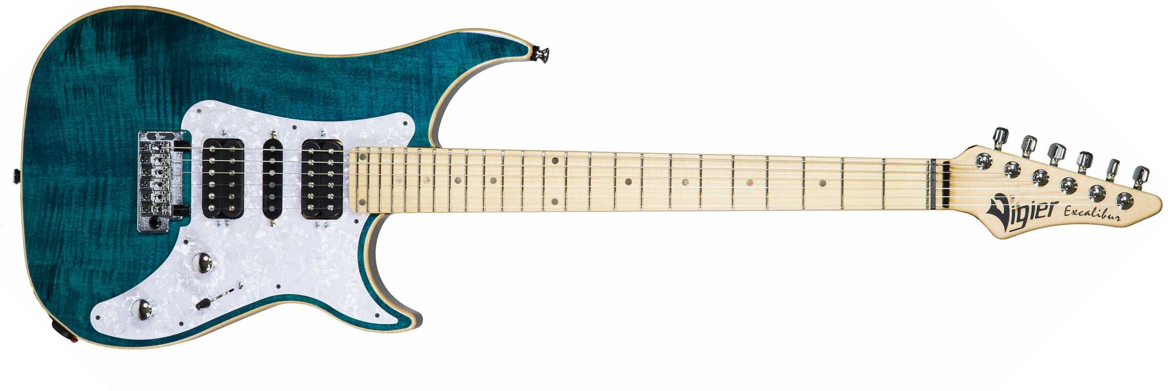 Vigier Excalibur Special Hsh Trem Mn +housse - Deep Blue - Guitarra eléctrica de doble corte - Main picture