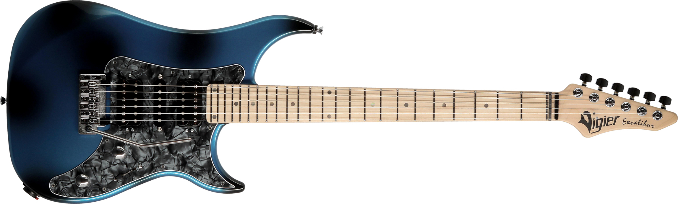 Vigier Excalibur Supraa Hsh Trem Mn - Urban Blue - Guitarra eléctrica de doble corte - Main picture