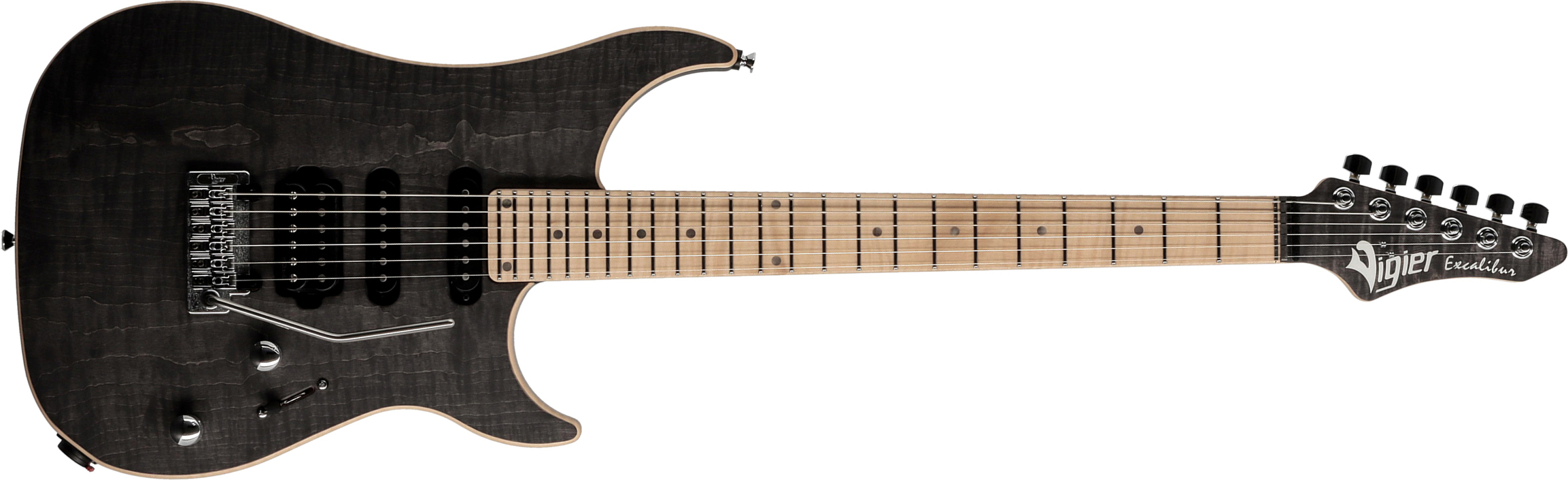 Vigier Excalibur Ultra Blues Hss Trem Mn - Black Diamond - Guitarra eléctrica con forma de str. - Main picture
