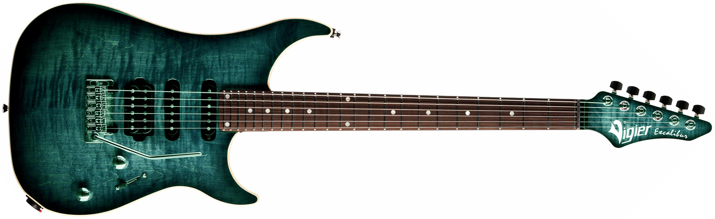 Vigier Excalibur Ultra Blues Hss Trem Rw - Deep Blue - Guitarra eléctrica con forma de str. - Main picture