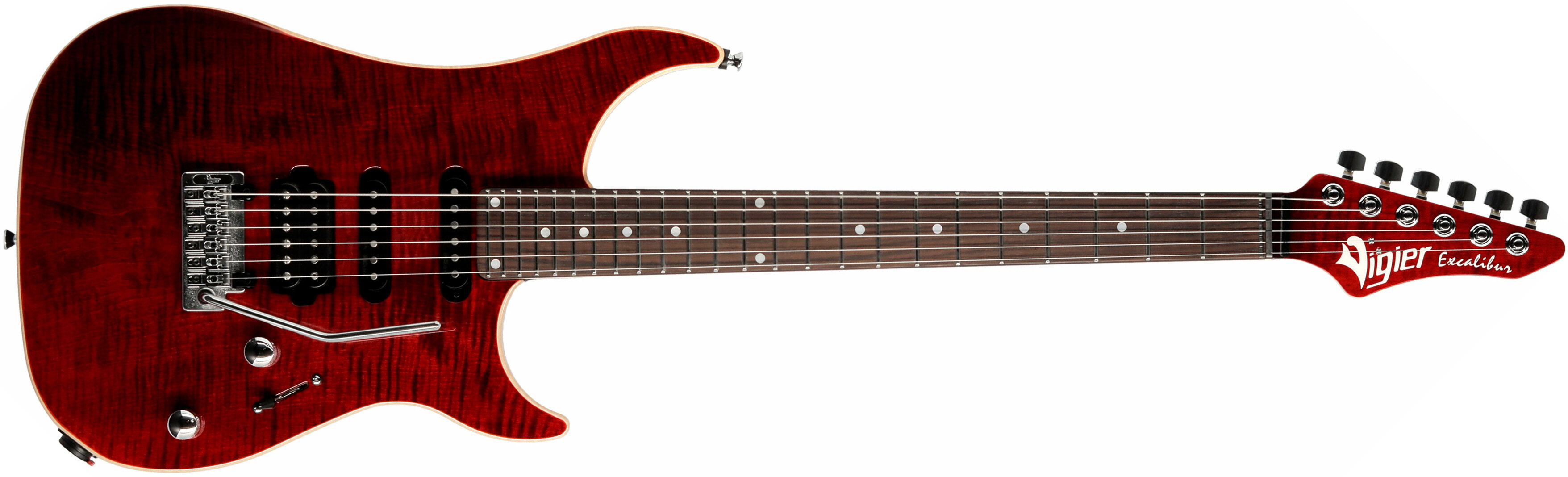 Vigier Excalibur Ultra Blues Hss Trem Rw - Ruby - Guitarra eléctrica con forma de str. - Main picture