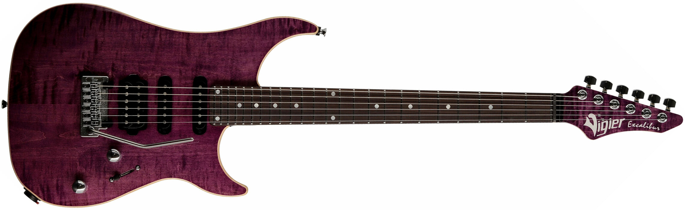 Vigier Excalibur Ultra Blues Hss Trem Rw - Amethyst Purple - Guitarra eléctrica con forma de str. - Main picture