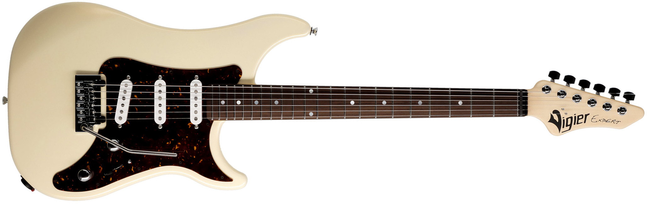 Vigier Expert Classic Rock 3s Trem Rw - Retro White - Guitarra eléctrica con forma de str. - Main picture