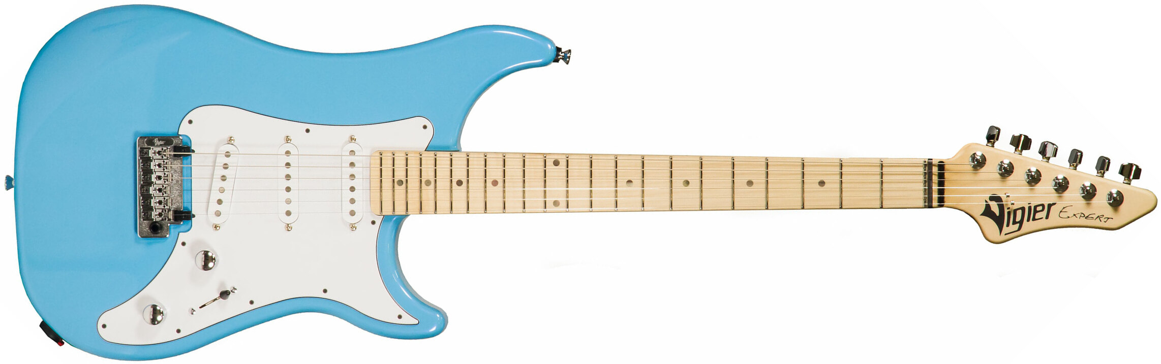 Vigier Expert Classic Rock Sss Trem Mn - Normandie Blue - Guitarra eléctrica con forma de str. - Main picture