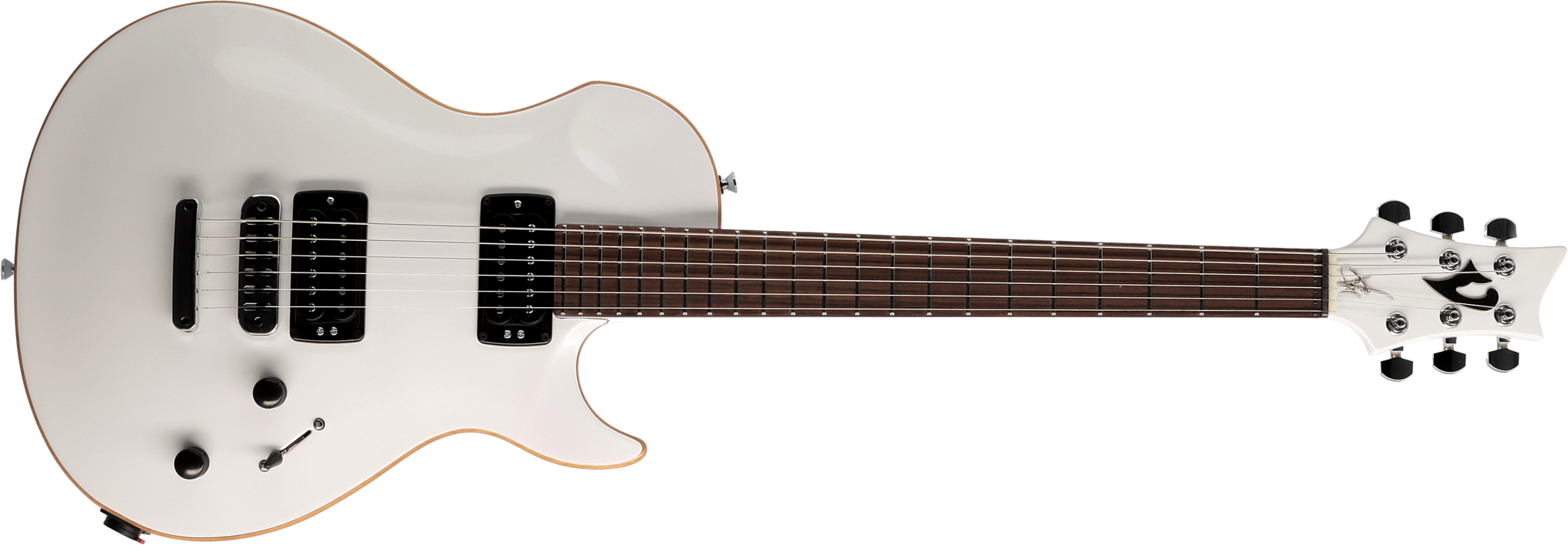 Vigier G.v. Rock 2h Ht Rw Phe - Pearl White - Guitarra eléctrica de corte único. - Main picture