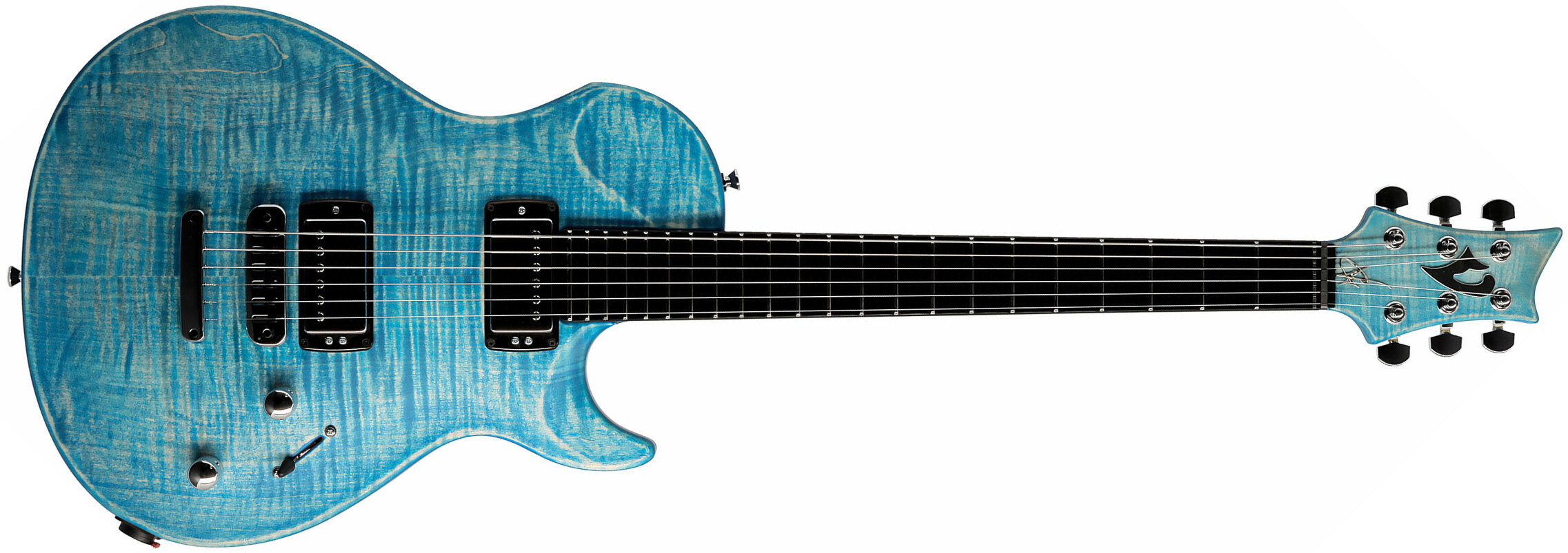 Vigier G.v. Wood 2h Ht Phe - Stonewash Blue Matt - Guitarra eléctrica de corte único. - Main picture