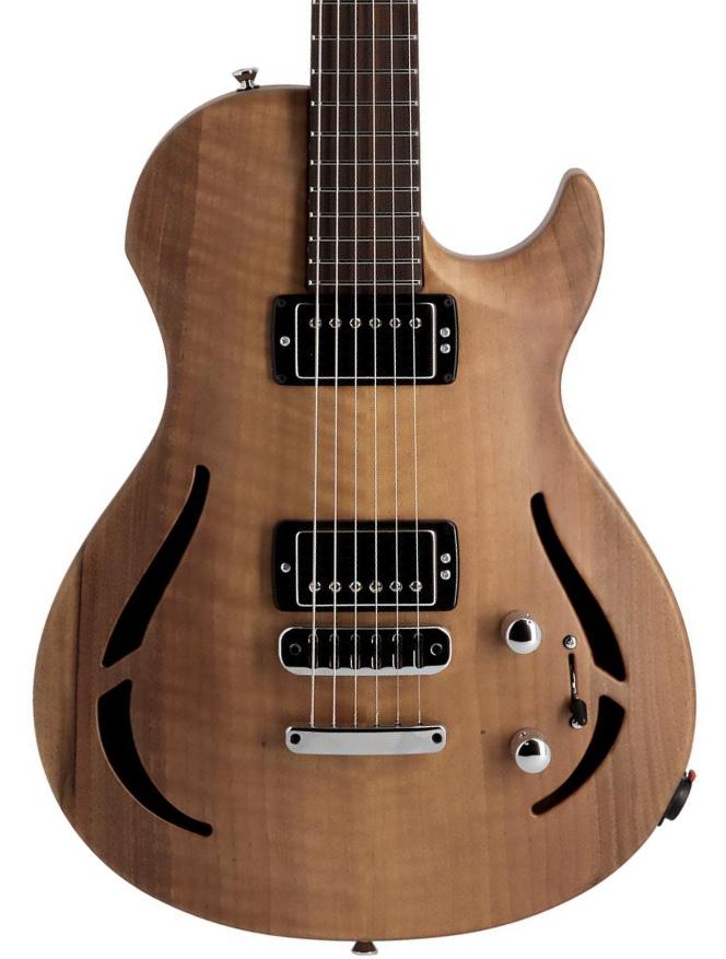 Guitarra eléctrica semi caja Vigier                         G.V. Wood Hollow Royal Walnut #0631 - Natural