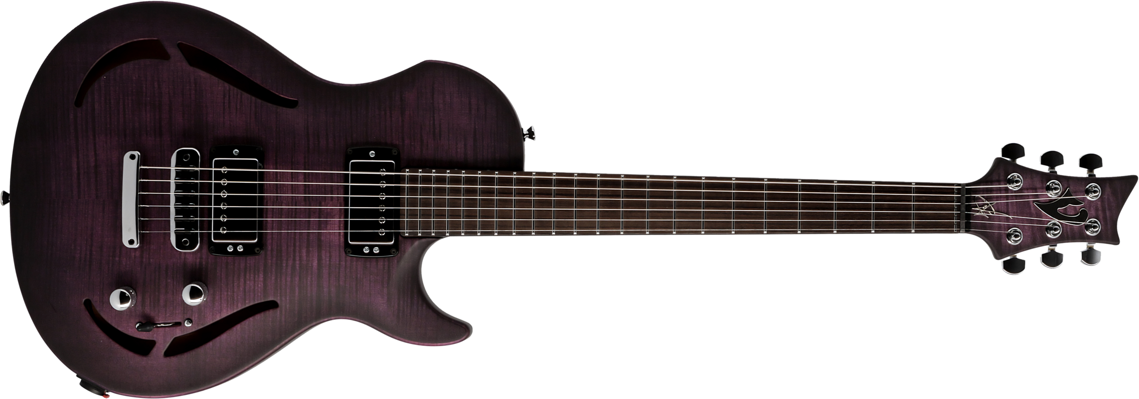 Vigier G.v. Wood Hollow 2h Ht Rw - Purple Fade - Guitarra eléctrica semi caja - Main picture