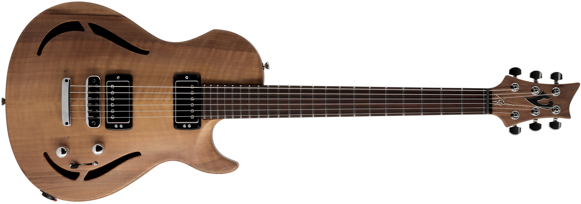 Vigier G.v. Wood Hollow Royal Walnut 2h Ht Rw #0631 - Natural - Guitarra eléctrica semi caja - Main picture