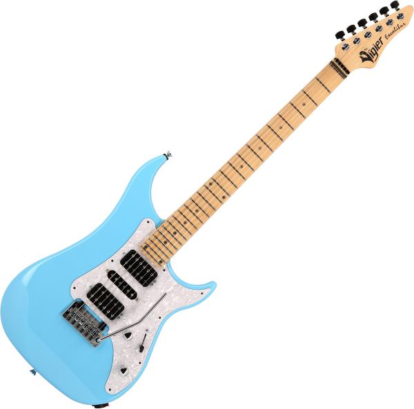 Vigier Excalibur Supra Hsh Trem Mn +etui - Marie-antoinette Blue - Guitarra electrica metalica - Variation 2