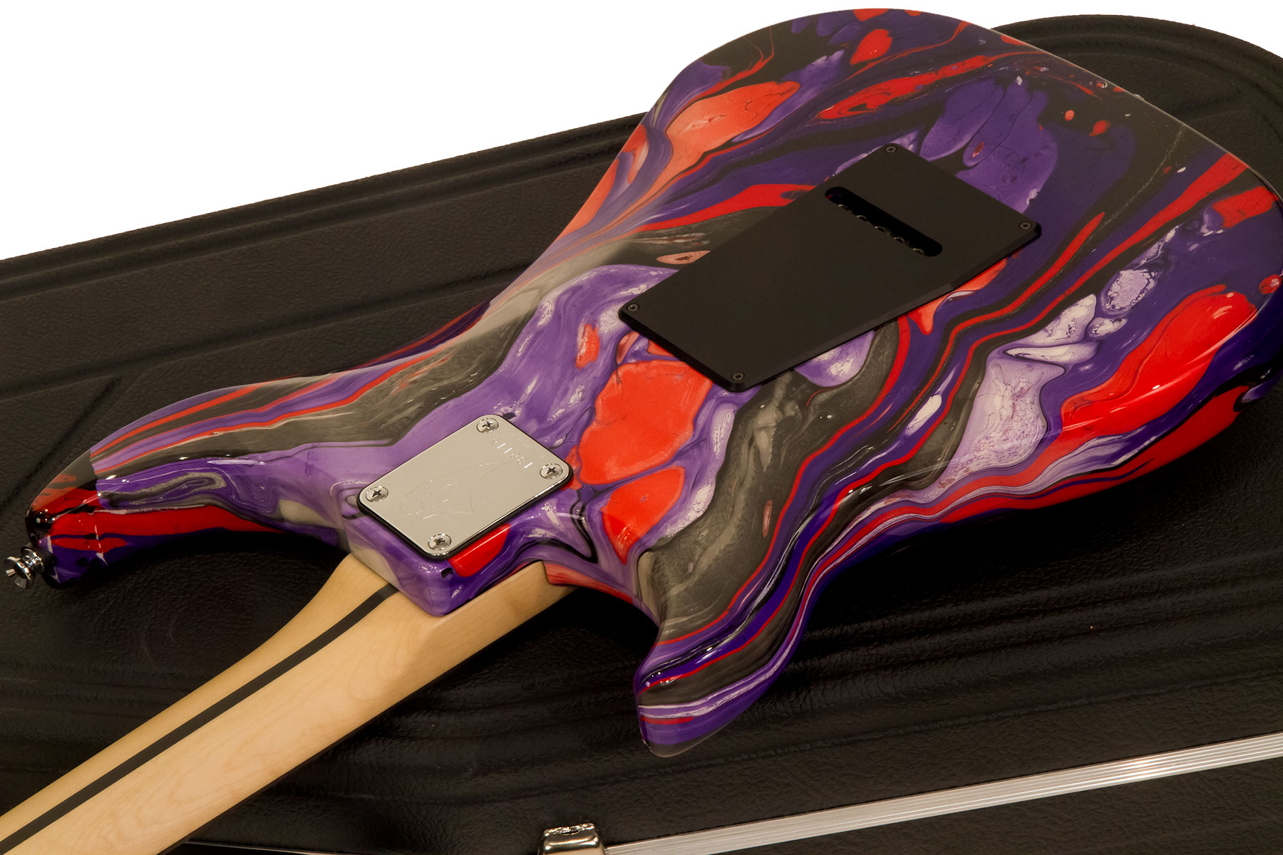 Vigier Excalibur Supraa Hsh Trem Rw - Rock Art Purple Red Black - Guitarra eléctrica con forma de str. - Variation 3