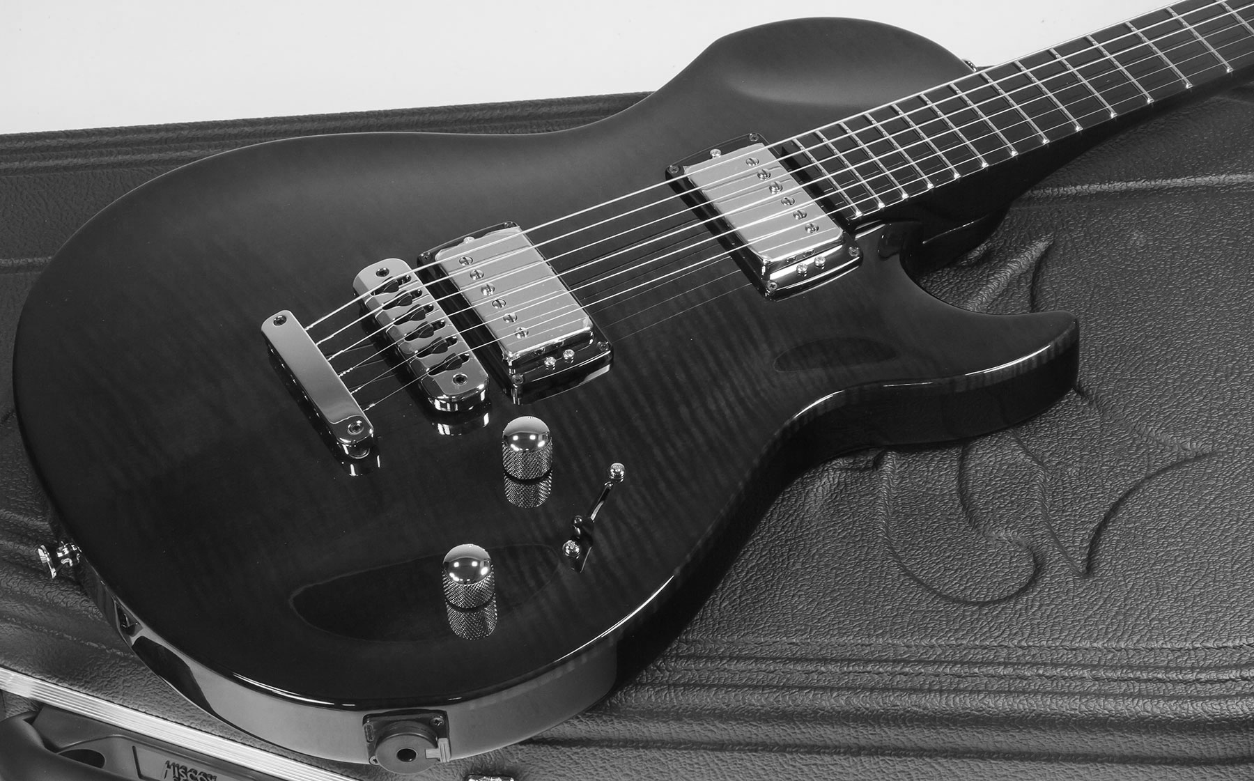 Vigier G.v. Wood Hh Ht Phe - Ebony Fade - Guitarra eléctrica de corte único. - Variation 1