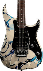 Guitarra eléctrica con forma de str. Vigier                         Excalibur Original HSH (RW) - Rock art grey blue