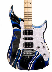 Guitarra eléctrica de doble corte Vigier                         Excalibur SupraA (MN) - Rock art blue white black