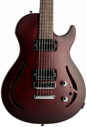 Guitarra eléctrica semi caja Vigier                         G.V. Wood Hollow - Burgundy fade matte