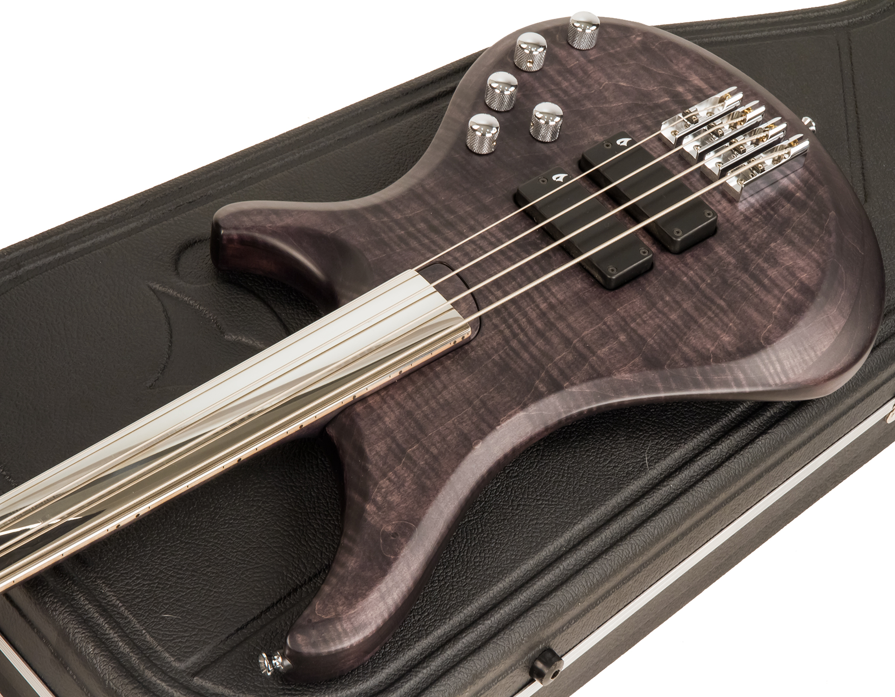 Vigier Passion Iv Fretless Imetal Active Dm +etui - Black Diamond - Bajo eléctrico de cuerpo sólido - Variation 3