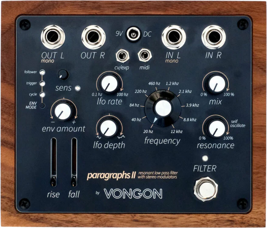 Vongon Paragraphs Ii Stereo Low Pass Filter - Pedal wah / filtro - Main picture