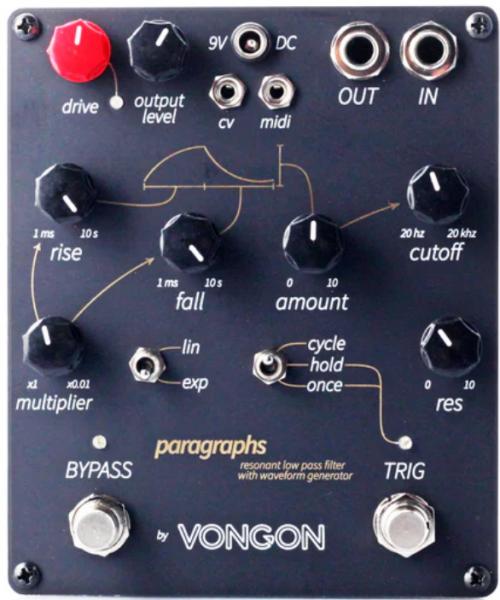Pedal wah / filtro Vongon Paragraphs Resonant Lowpass Filter