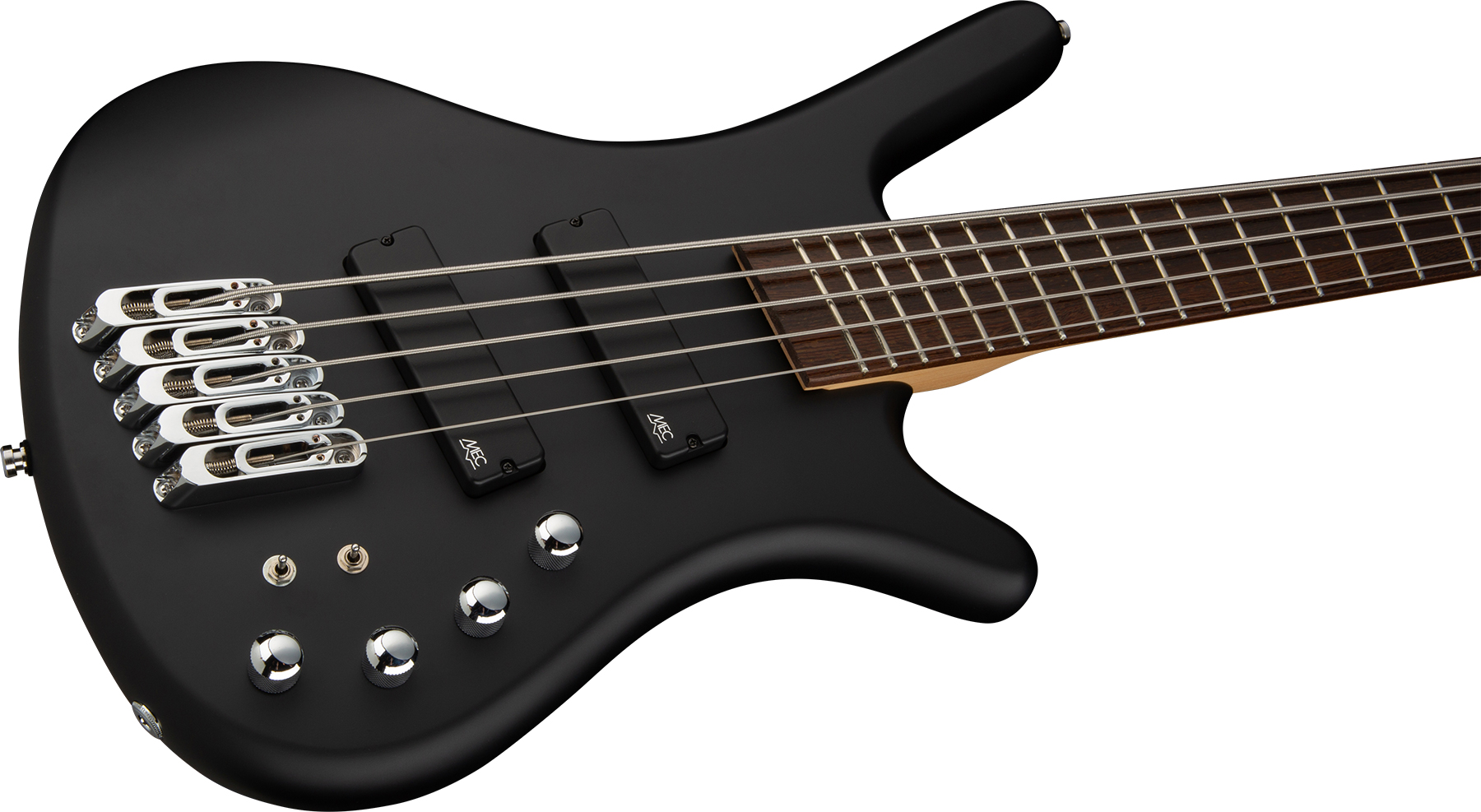 Warwick Corvette Multiscale 5c Rockbass Active Wen - Solid Black Satin - Bajo eléctrico de cuerpo sólido - Variation 2